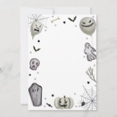 Modern Little Boo Ghost Boy Baby Dusche Dankeskarte (Rückseite)