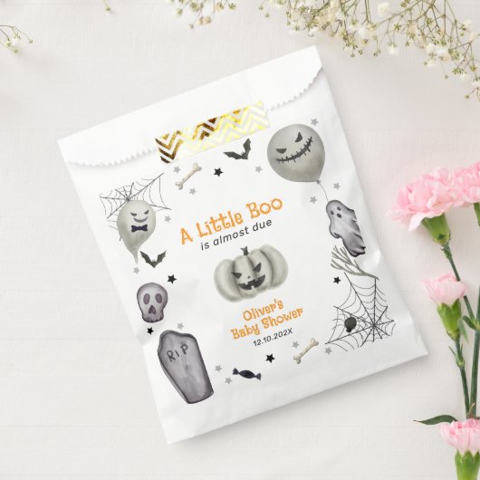 Modern Little Boo Ghost Boy Baby Dusche Geschenktütchen (Versiegelt)