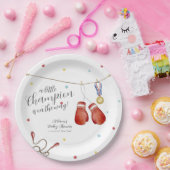 Modern Little Champion Boxing Sport Baby Shower Pappteller (Party)