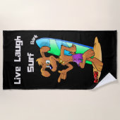 Modern Live Laugh Surf Strandtuch (Vorderseite)