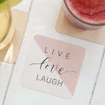 Modern Live Liebe Laught Positive Motivation Zitat Rechteckiger Pappuntersetzer<br><div class="desc">Modern Live Liebe Laught Positive Motivation Zitat</div>