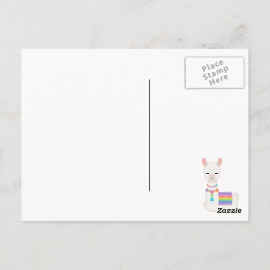 Modern Llama 3. Geburtstag Party Postkarte (Rückseite)