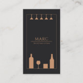 Modern Local Bar Pub Bartender Sommelier Visitenkarte (Vorderseite)