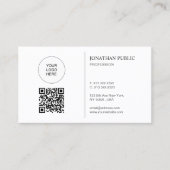 Modern Logo And QR Code Template Connect With Us Visitenkarte (Vorderseite)