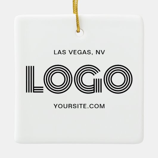 Modern-Logo auf dem Weißen Platz Keramikornament (Vorderseite)