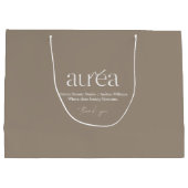 Modern Logo Cosmetic Shopping Große Geschenktüte (Rückseite)