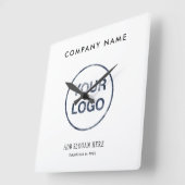 Modern Logo Design Company Quadratische Wanduhr (Winkel)