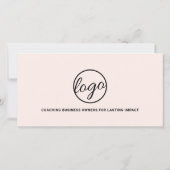 Modern Logo Einfach rosa Blush Geschenkgutschein (Rückseite)