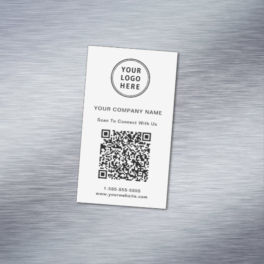 Modern Logo erstellen QR-Code Magnetische Visitenkarte (Beispiel)