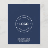 Modern Logo Foto Blau Professionell Geschäftlich Flyer (Hinten)