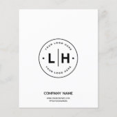 Modern Logo Foto Professionell Weiß Geschäft Flyer (Hinten)