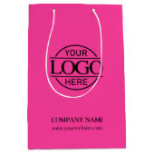 Modern Logo für das Unternehmen "Hellrosa" Mittlere Geschenktüte (Vorderseite)