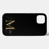 Modern Logo für Monogramm-Schriftzeichen schwarz Case-Mate iPhone Hülle (Rückseite (Horizontal))