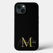 Modern Logo für Monogramm-Schriftzeichen schwarz Case-Mate iPhone Hülle (Rückseite)