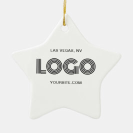 Modern-Logo in Weiß und Schwarz Keramik Ornament