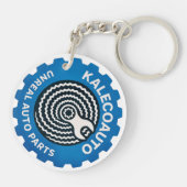 Modern Logo Keychain Schlüsselanhänger (Rückseite)