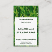 Modern Logo List QR Call to Action Lawn Care Visitenkarte (Rückseite)