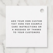 Modern Logo-Logo-Marke für ein benutzerdefiniertes Geschenkanhänger (Rückseite)