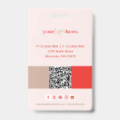 Modern Logo Nail Beauty Salon Foto Grid Collage Ausweis (Rückseite)