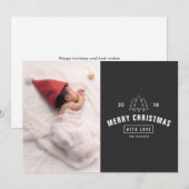 Modern Logo Neugeborene Weihnachtskarte Feiertagskarte (Vorne/Hinten)