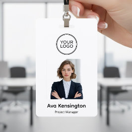 Modern Logo & Photo | Custom Employee Name Ausweis