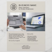 Modern Logo Photo Professional Services Business Flyer (Vorne)