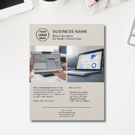 Modern Logo Photo Professional Services Business Flyer