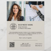 Modern Logo Photo QR Social Media Business Flyer (Vorne)