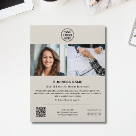 Modern Logo Photo QR Social Media Business Flyer