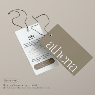 Modern Logo Price Hang Tag Card