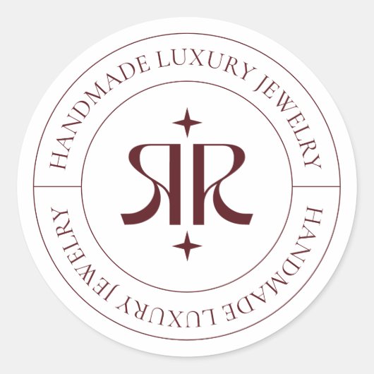 Modern Logo Product Packaging Sticker (Vorderseite)