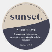 Modern Logo-Produktkennzeichnung Runder Aufkleber (Vorderseite)