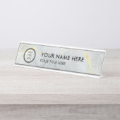 Modern Logo Professional Business Name Plate Schreibtischnamensplakette (Vorderseite )