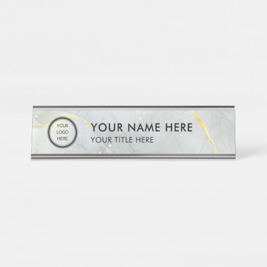 Modern Logo Professional Business Name Plate Schreibtischnamensplakette (Vorderseite )