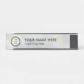 Modern Logo Professional Business Name Plate Schreibtischnamensplakette (Vorderseite )