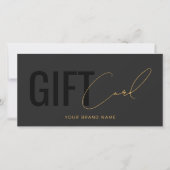 Modern Logo professionell grau schwarz Geschenkkar (Vorderseite)