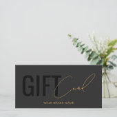 Modern Logo professionell grau schwarz Geschenkkar (Stehend Vorderseite)