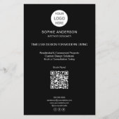 Modern Logo QR Schwarz Professionell Geschäftlich Flyer (Vorne)