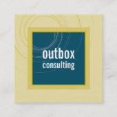 MODERN LOGO quadratisches Monogramm aquamariner Se Quadratische Visitenkarte (Vorderseite)