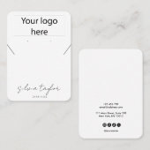 Modern Logo Schmuck Halskette Ohrring-Display Visitenkarte (Vorne/Hinten)