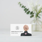 Modern Logo Schönheitssalon Illustration Visitenkarte (Stehend Vorderseite)