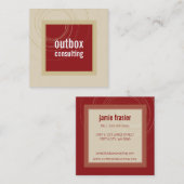 MODERN LOGO Smart-Square-Symbol Monogram-Gold Quadratische Visitenkarte (Vorne/Hinten)