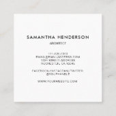 Modern Logo Social Media beruflich, einfach weiß Quadratische Visitenkarte (Rückseite)