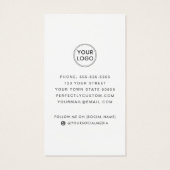 Modern Logo Social Media weiße Visitenkarten (Rückseite)