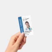 Modern Logo Template Mitarbeiter Foto Name Nurse I Ausweis (Handheld)