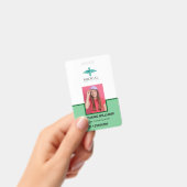 Modern Logo Template Mitarbeiter Foto Name Nurse I Ausweis (Handheld)