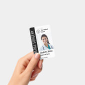 Modern Logo Template Mitarbeiter Foto Name Nurse I Ausweis (Handheld)