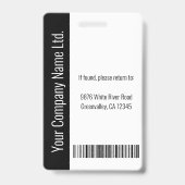 Modern Logo Template Mitarbeiter Foto Name Nurse I Ausweis (Back)