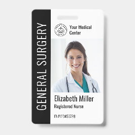 Modern Logo Template Mitarbeiter Foto Name Nurse I Ausweis