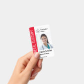 Modern Logo Template Mitarbeiter Foto Name Nurse I Ausweis (Handheld)